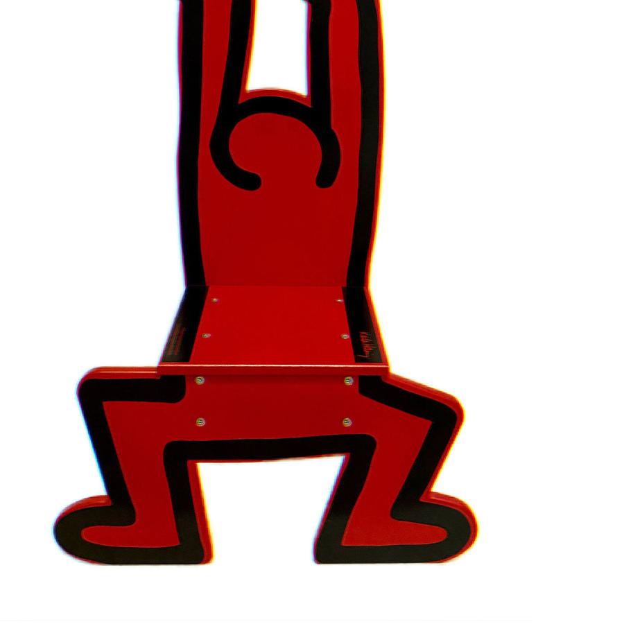 Keith Haring Kid's Chair - Standing Man Red