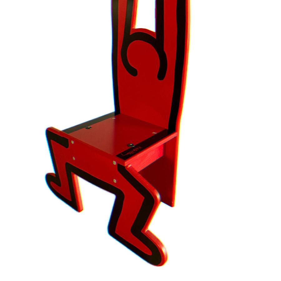 Keith Haring Kid's Chair - Standing Man Red