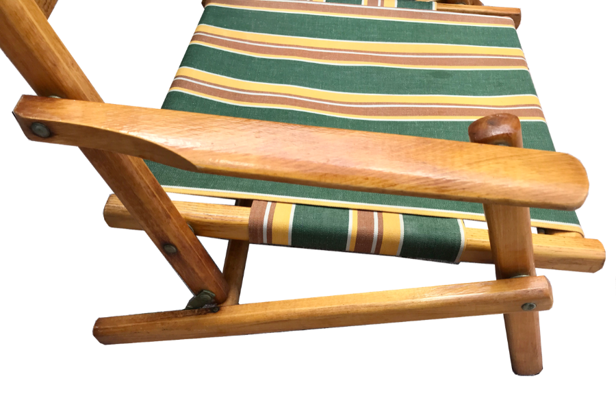 Vintage Folding Wooden Beach Chairs